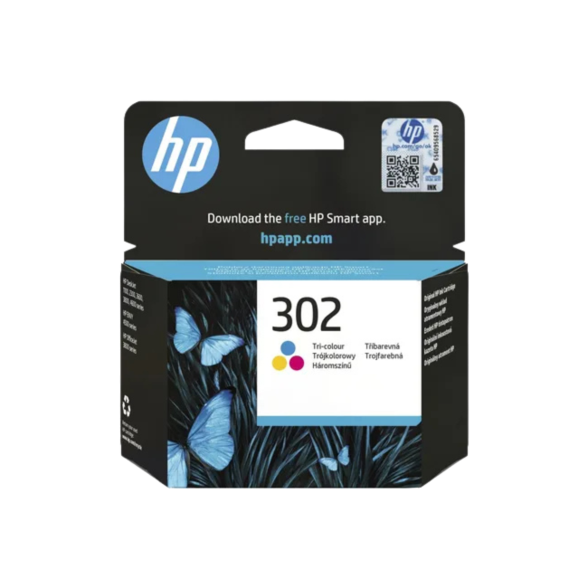 HP 302 Tri-color – oryginalny tusz kolorowy (F6U65AE)